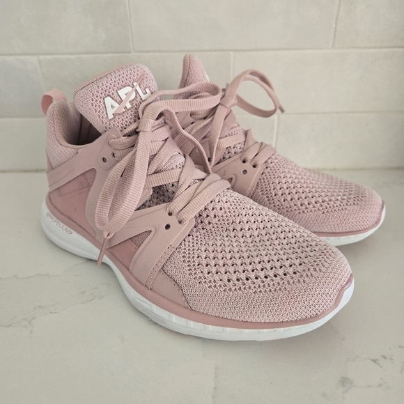 APL Lululemon TechLoom Propelium Ascend Athletic Shoe Dusty Rose White Size 7 - Picture 3 of 10